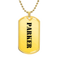 Parker - 18k Gold Finished Luxury Dog Tag Necklace