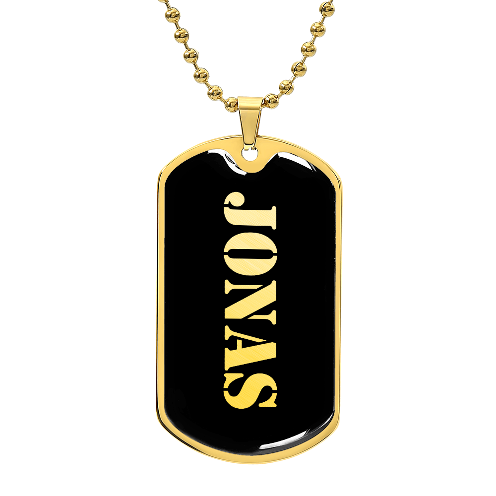 Jonas v2 - 18k Gold Finished Luxury Dog Tag Necklace