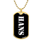 Hans v3 - 18k Gold Finished Luxury Dog Tag Necklace