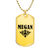 Megan v01a - 18k Gold Finished Luxury Dog Tag Necklace