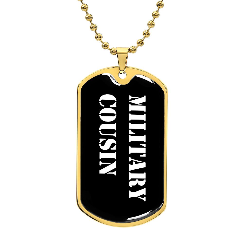 Military Cousin v3 - 18k Gold Finished Luxury Dog Tag Necklace