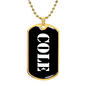 Cole v3 - 18k Gold Finished Luxury Dog Tag Necklace