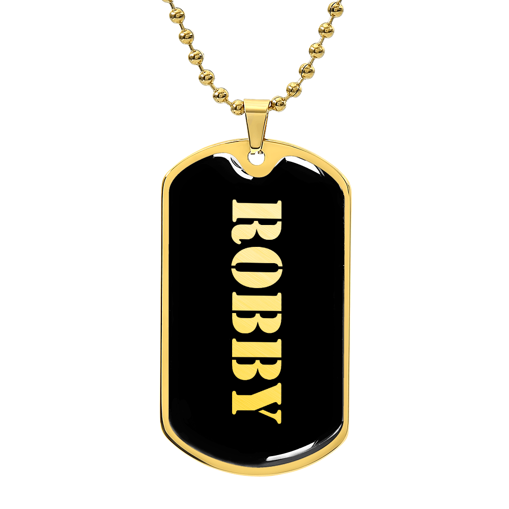 Robby v2 - 18k Gold Finished Luxury Dog Tag Necklace