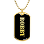 Robby v2 - 18k Gold Finished Luxury Dog Tag Necklace