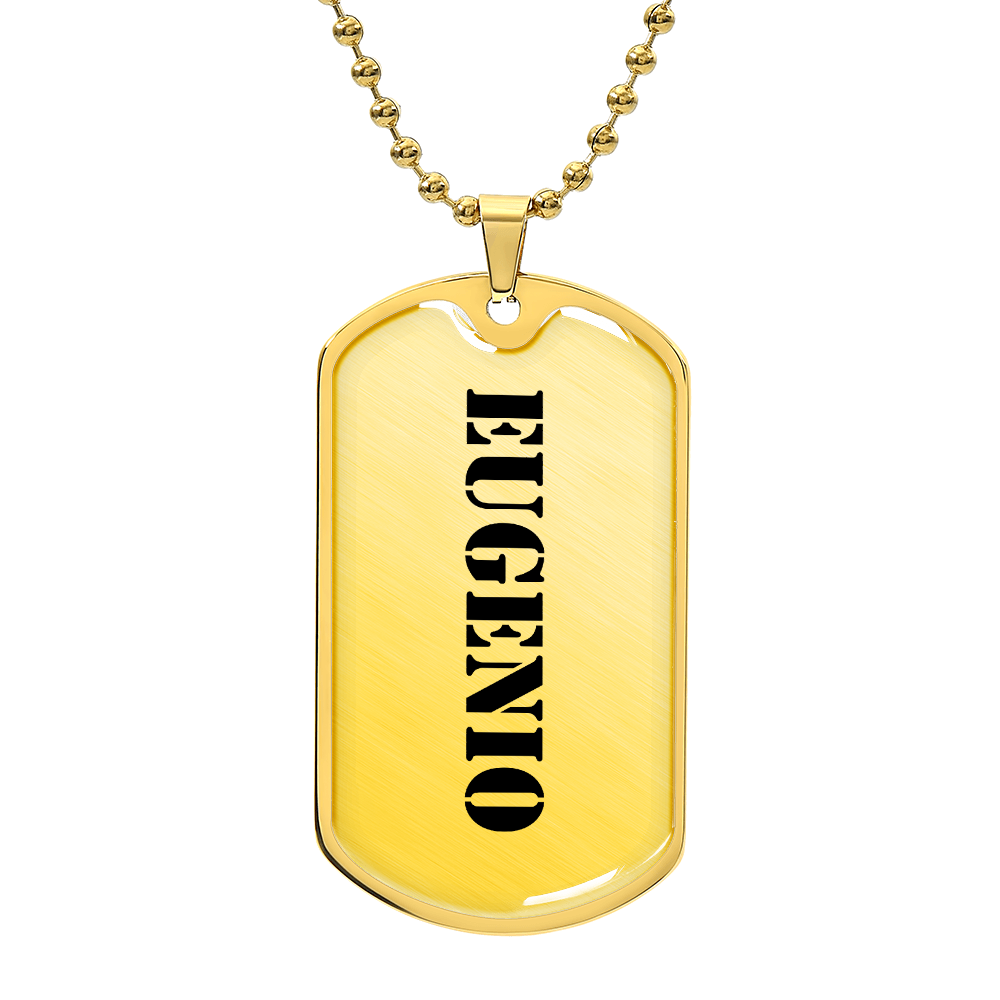 Eugenio - 18k Gold Finished Luxury Dog Tag Necklace