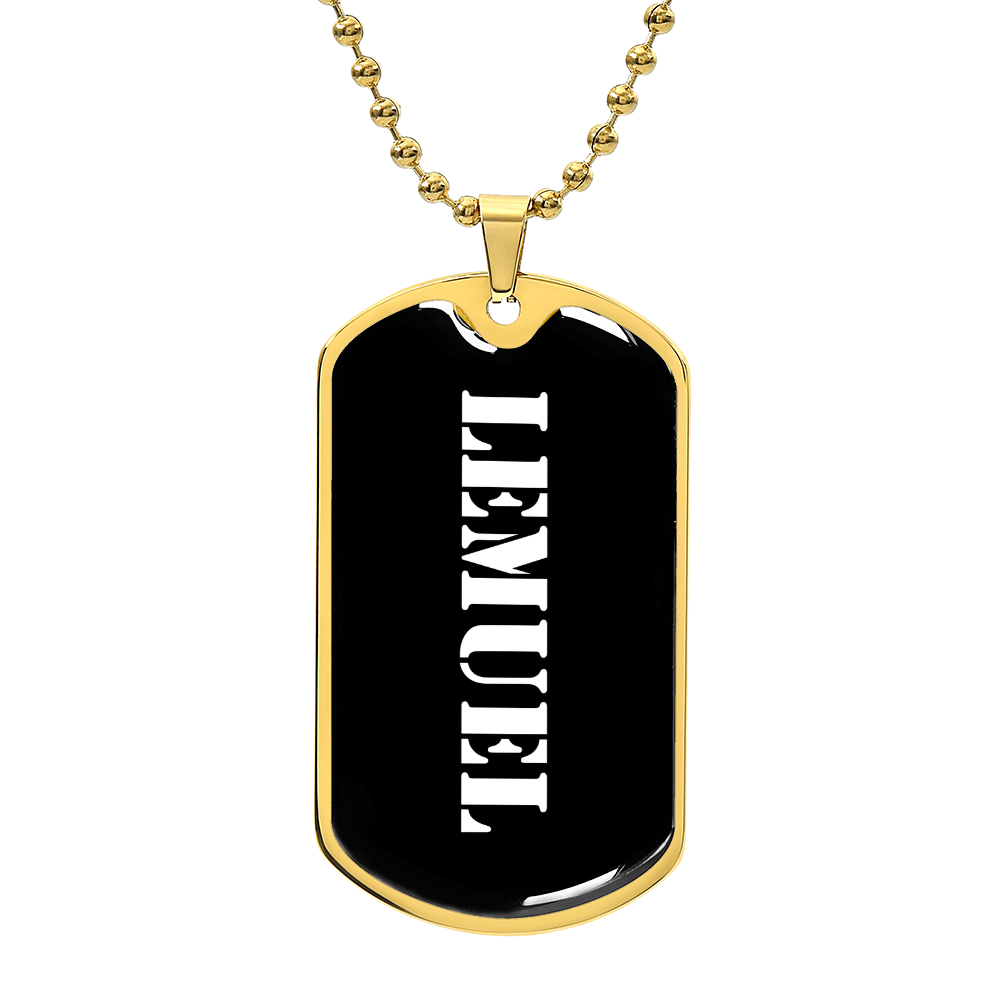 Lemuel v3 - 18k Gold Finished Luxury Dog Tag Necklace