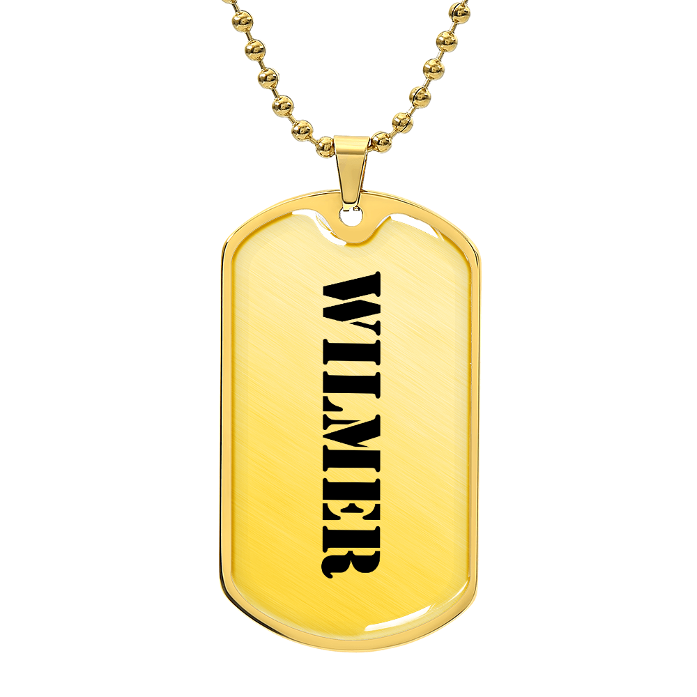 Wilmer - 18k Gold Finished Luxury Dog Tag Necklace