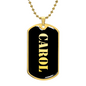 Carol v2 - 18k Gold Finished Luxury Dog Tag Necklace