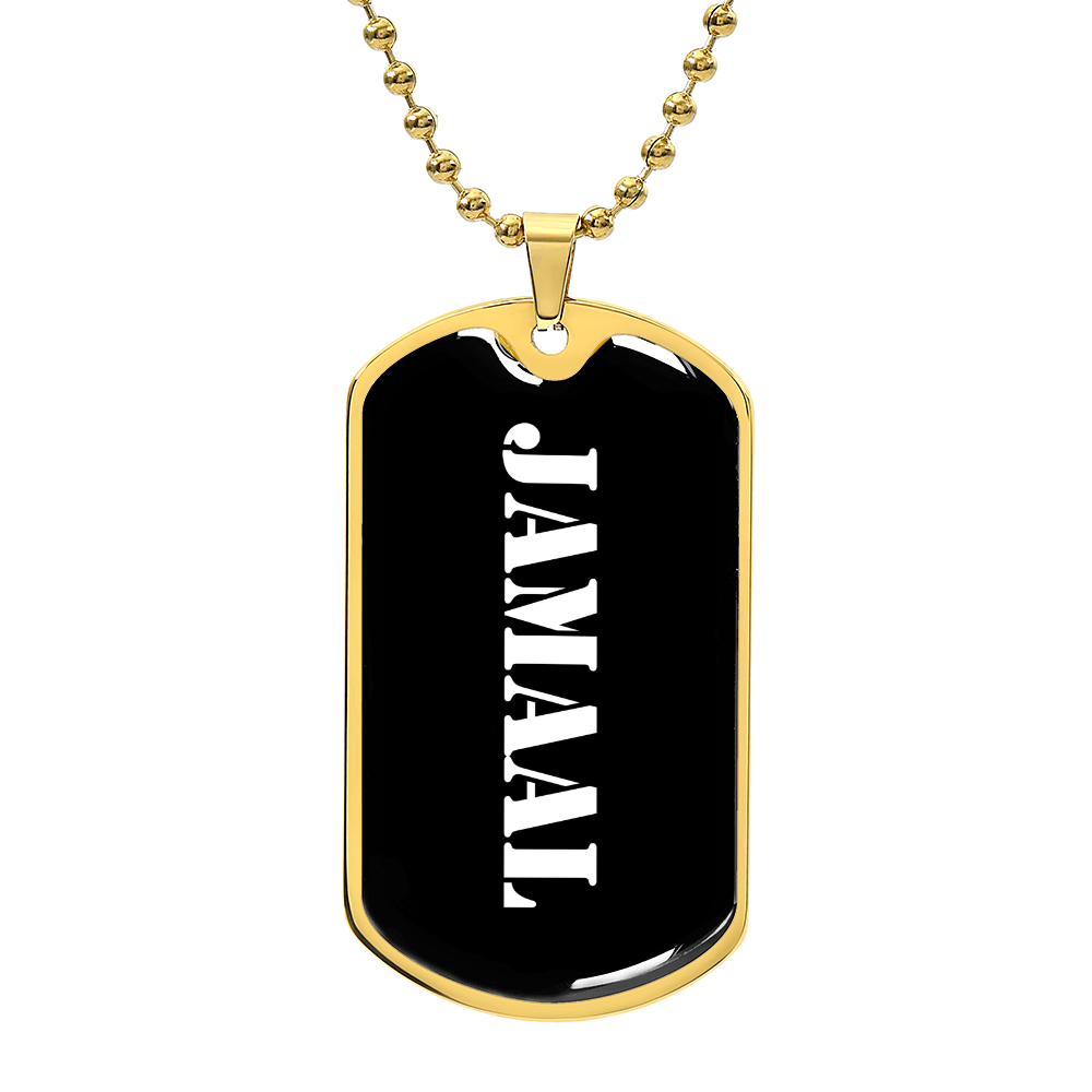 Jamaal v3 - 18k Gold Finished Luxury Dog Tag Necklace