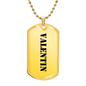 Valentin - 18k Gold Finished Luxury Dog Tag Necklace