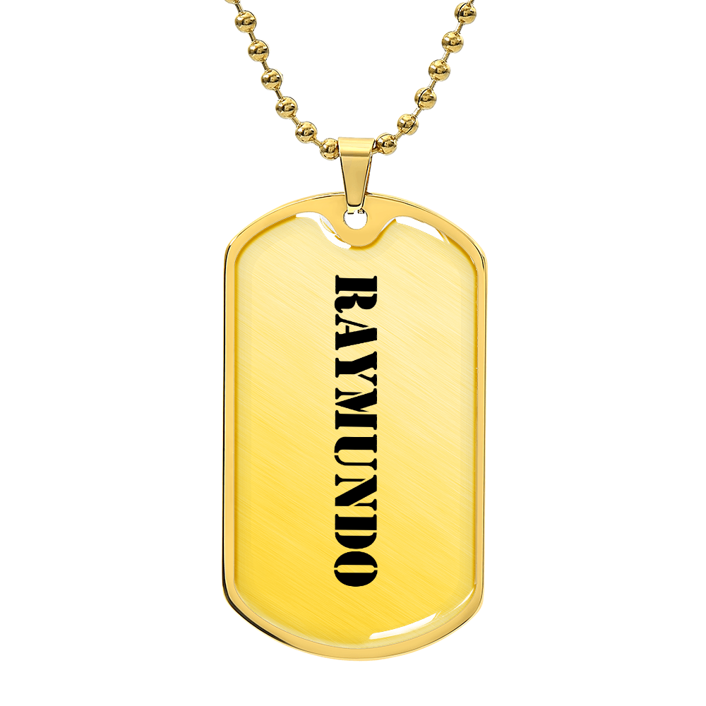Raymundo - 18k Gold Finished Luxury Dog Tag Necklace