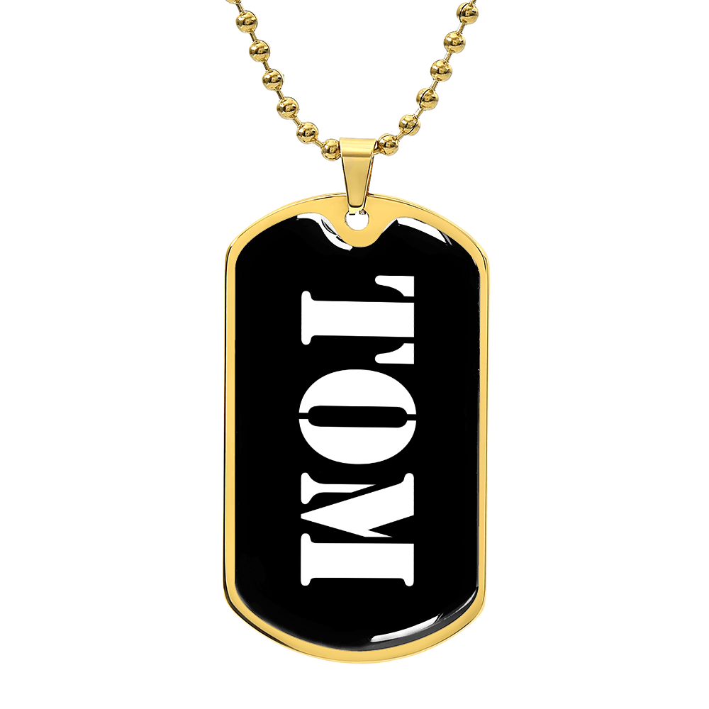 Tom v3 - 18k Gold Finished Luxury Dog Tag Necklace