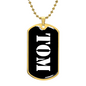 Tom v3 - 18k Gold Finished Luxury Dog Tag Necklace