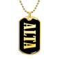 Alta v02 - 18k Gold Finished Luxury Dog Tag Necklace