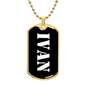 Ivan v3 - 18k Gold Finished Luxury Dog Tag Necklace