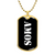 Amos v3 - 18k Gold Finished Luxury Dog Tag Necklace