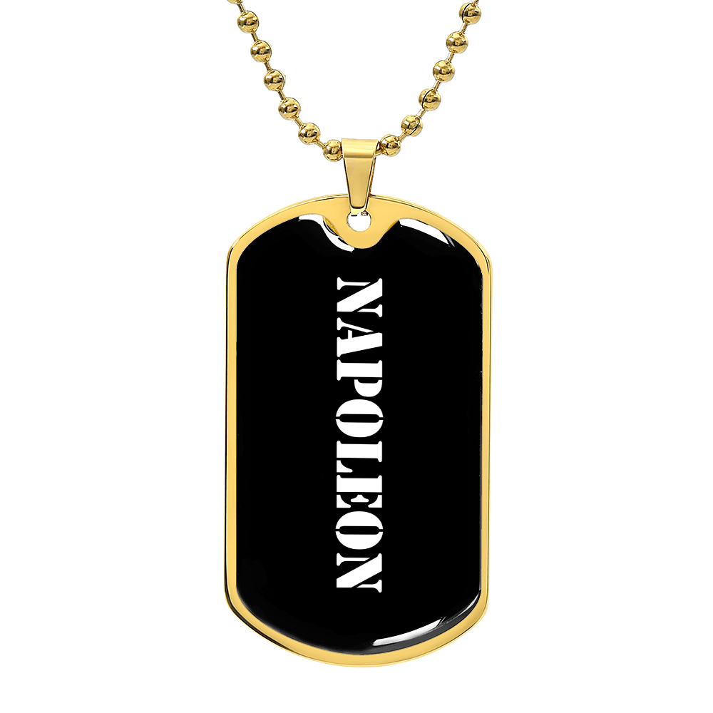Napoleon v3 - 18k Gold Finished Luxury Dog Tag Necklace