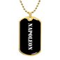 Napoleon v3 - 18k Gold Finished Luxury Dog Tag Necklace