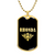 Rhonda v02a - 18k Gold Finished Luxury Dog Tag Necklace