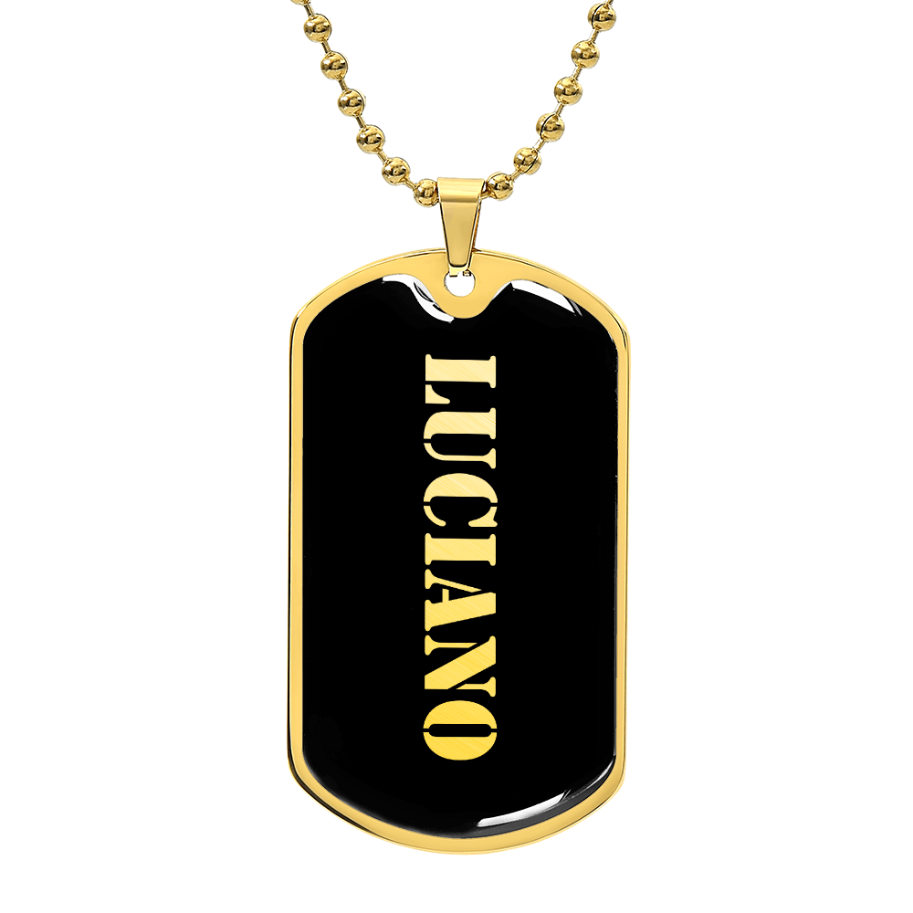 Luciano v2 - 18k Gold Finished Luxury Dog Tag Necklace