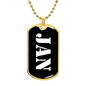 Jan v3 - 18k Gold Finished Luxury Dog Tag Necklace