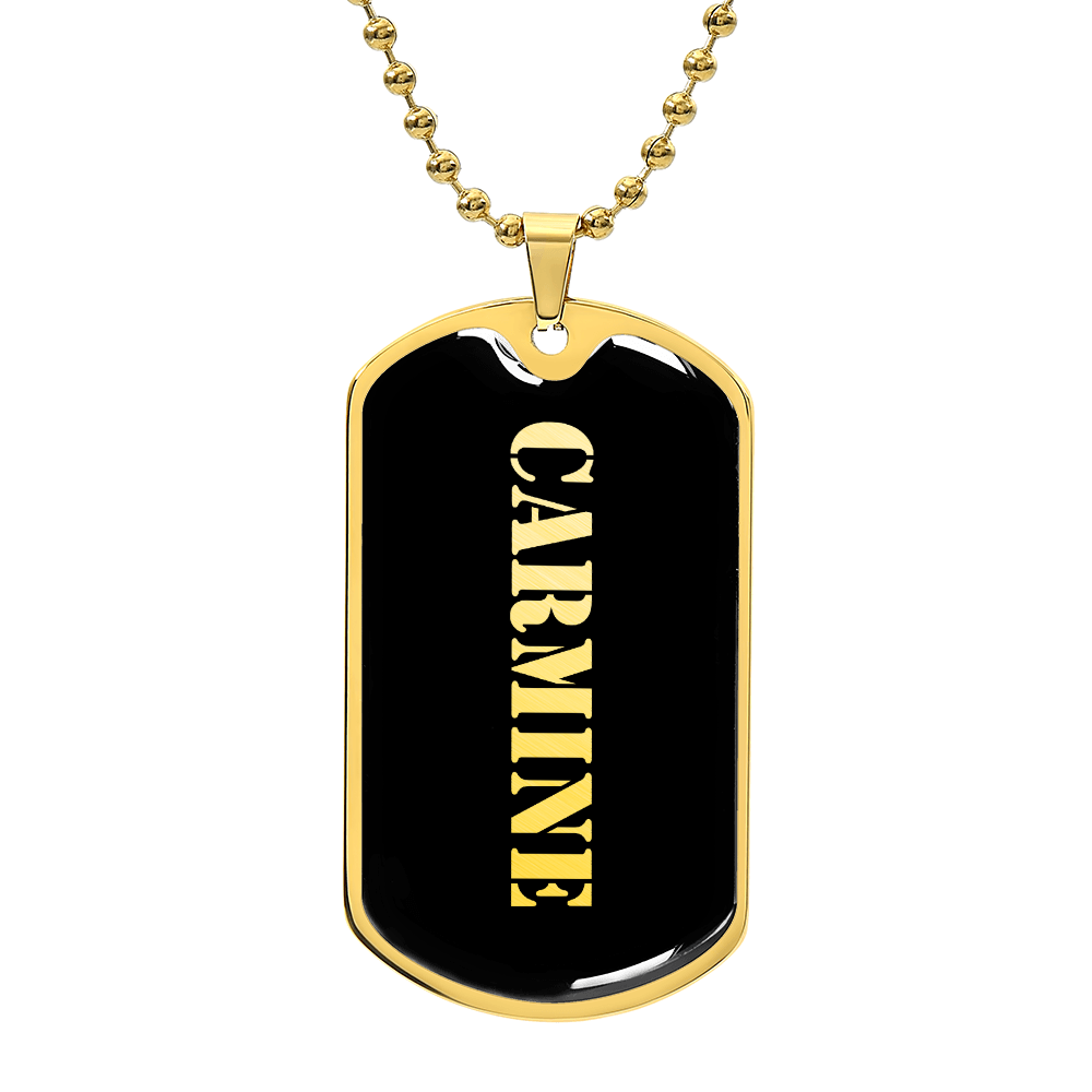 Carmine v2 - 18k Gold Finished Luxury Dog Tag Necklace