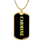 Carmine v2 - 18k Gold Finished Luxury Dog Tag Necklace
