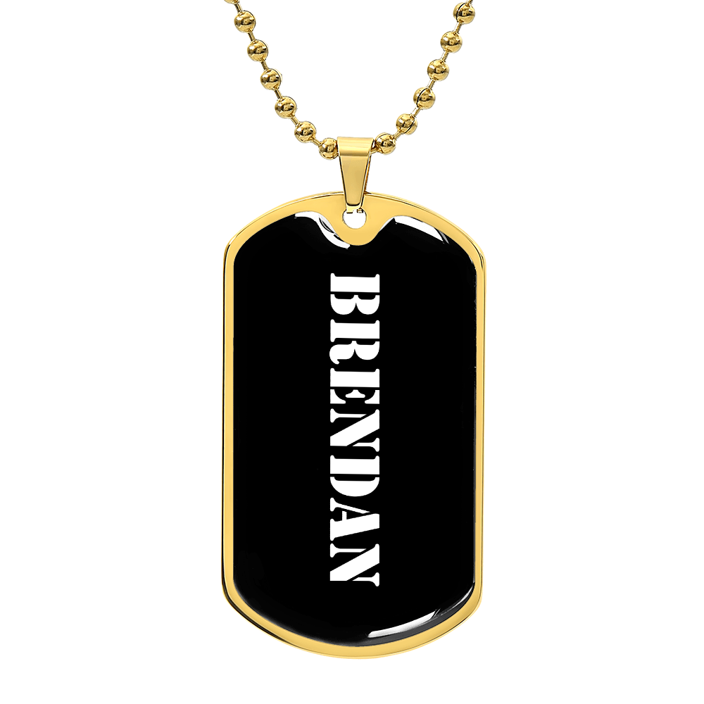 Brendan v3 - 18k Gold Finished Luxury Dog Tag Necklace