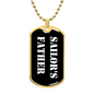 Sailor's Father v3 - 18k Gold Finished Luxury Dog Tag Necklace