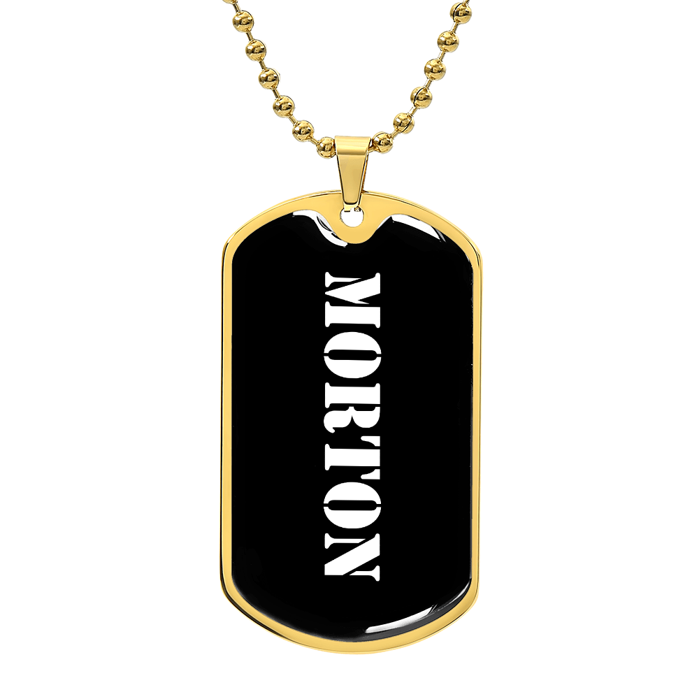 Morton v3 - 18k Gold Finished Luxury Dog Tag Necklace