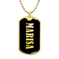 Marisa v02 - 18k Gold Finished Luxury Dog Tag Necklace
