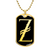 Initial Z v001-32 - 18k Gold Finished Luxury Dog Tag Necklace