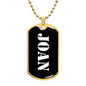 Joan v3 - 18k Gold Finished Luxury Dog Tag Necklace