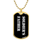 Soldier's Father v3 - 18k Gold Finished Luxury Dog Tag Necklace