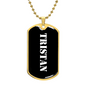 Tristan v3 - 18k Gold Finished Luxury Dog Tag Necklace