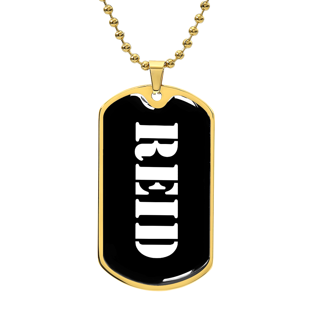 Reid v3 - 18k Gold Finished Luxury Dog Tag Necklace