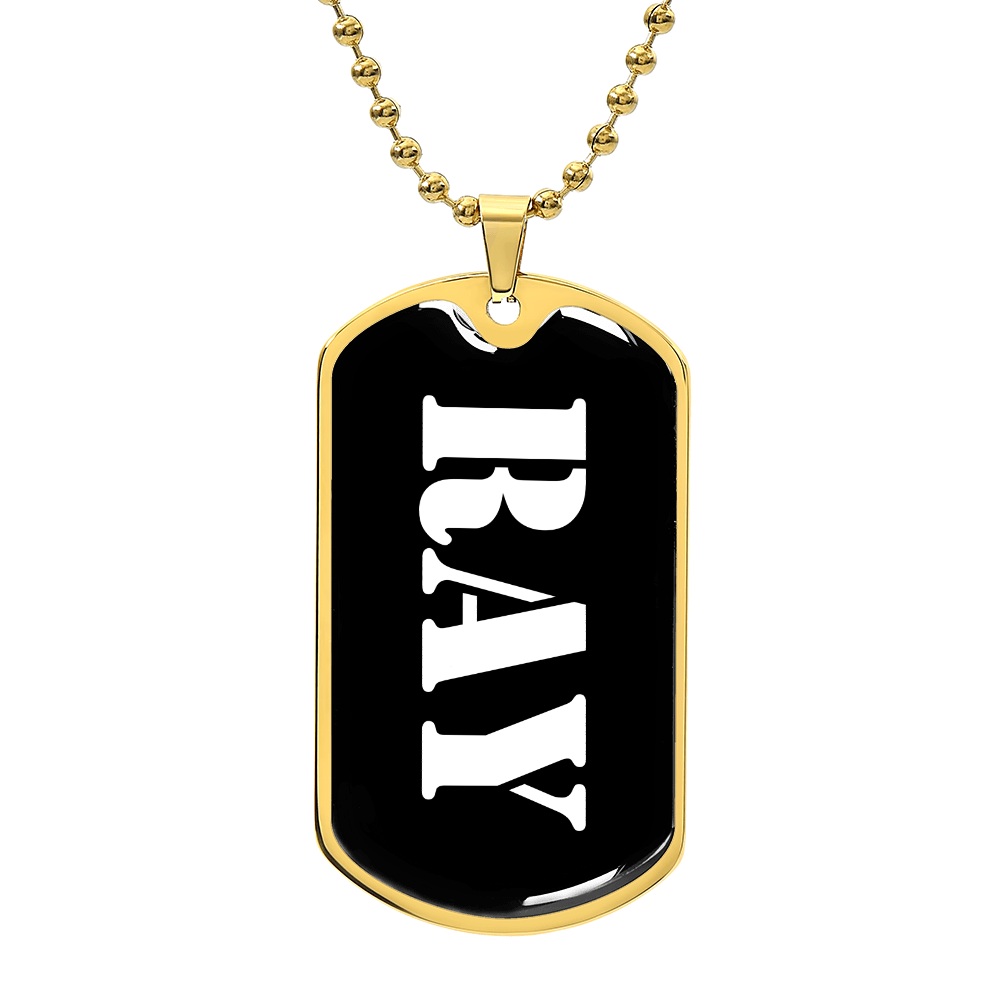 Ray v3 - 18k Gold Finished Luxury Dog Tag Necklace