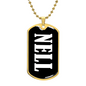 Nell v03 - 18k Gold Finished Luxury Dog Tag Necklace