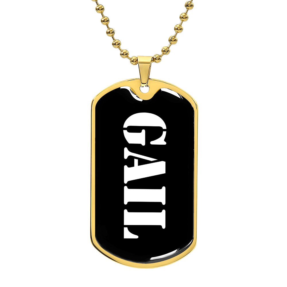 Gail v3 - 18k Gold Finished Luxury Dog Tag Necklace