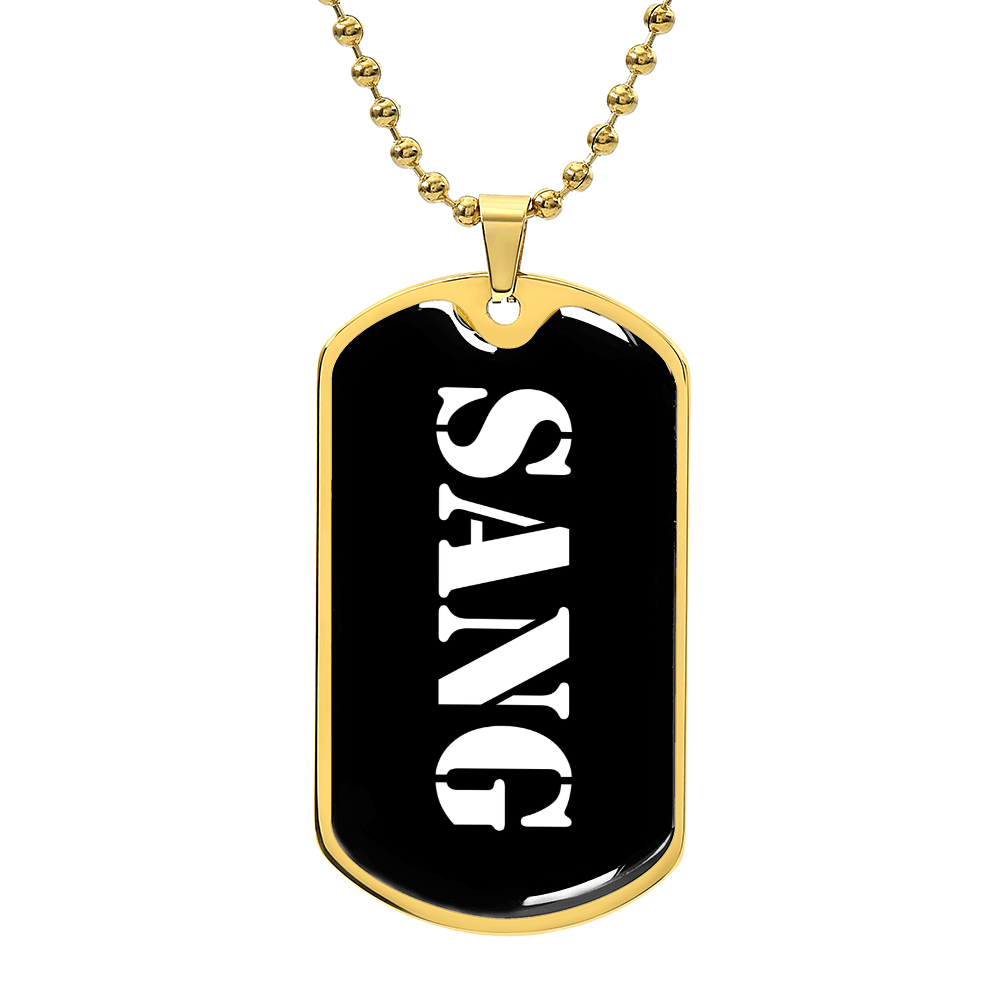 Sang v3 - 18k Gold Finished Luxury Dog Tag Necklace