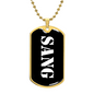 Sang v3 - 18k Gold Finished Luxury Dog Tag Necklace