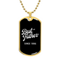 Best Father Since 1996 v3 - 18k Gold Finished Luxury Dog Tag Necklace