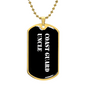 Coast Guard Uncle v3 - 18k Gold Finished Luxury Dog Tag Necklace
