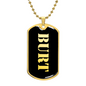 Burt v2 - 18k Gold Finished Luxury Dog Tag Necklace