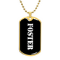 Foster v3 - 18k Gold Finished Luxury Dog Tag Necklace