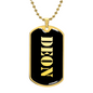 Deon v2 - 18k Gold Finished Luxury Dog Tag Necklace