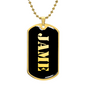 Jame v2 - 18k Gold Finished Luxury Dog Tag Necklace