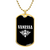 Vanessa v03a - 18k Gold Finished Luxury Dog Tag Necklace