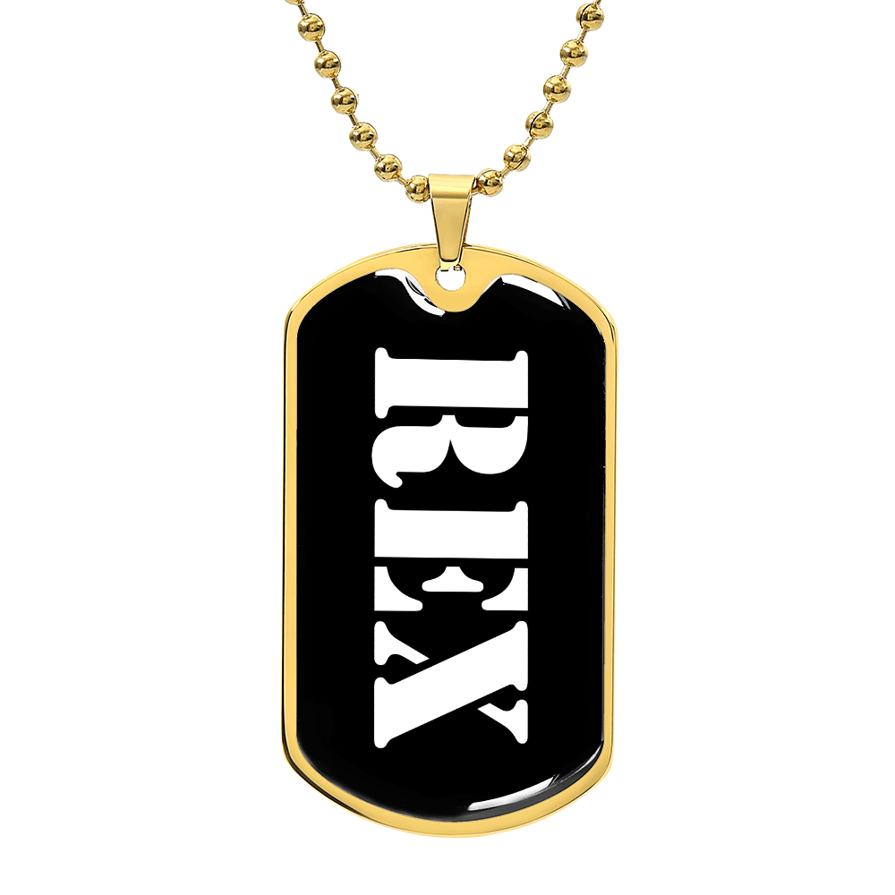 Rex v3 - 18k Gold Finished Luxury Dog Tag Necklace