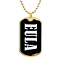 Eula v03 - 18k Gold Finished Luxury Dog Tag Necklace